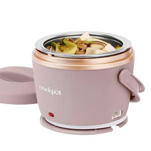 Crock-Pot Electric Lunch Box, Portable Food Warmer for Travel, Car, On-the-Go, 20-Ounce, Blush Pink | Keeps Food Warm & Spill-Free | Dishwasher-Safe | Gifts for Women