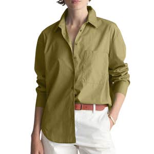 quince, Quince 100% Organic Cotton Poplin Long Sleeve Boyfriend Shirt