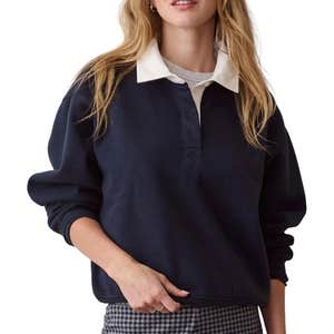 nordstrom, Marine Layer Cloud 9 Cotton Blend Fleece Polo Sweatshirt
