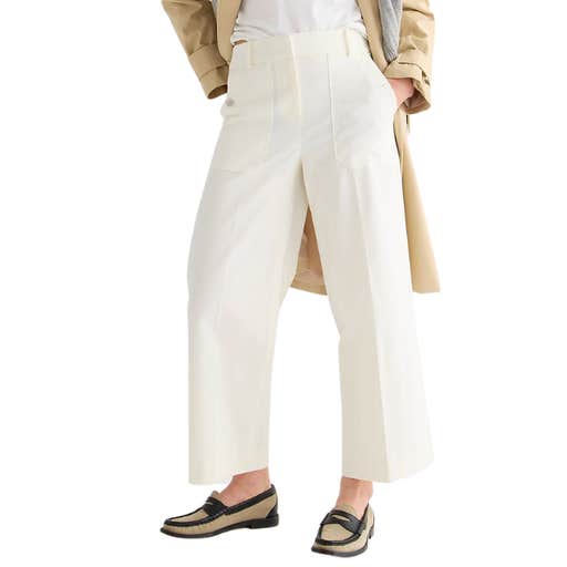 j.crew, J.Crew Sydney Wide-Leg Pant In Bi-Stretch Cotton Blend