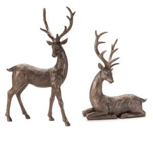 Winter Deer Figurine (Set of 2)