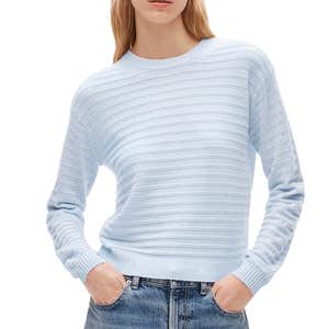 j.crew, J.Crew Perfect Cashmere Crewneck In Pointelle Stitch