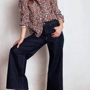 Boden High Rise Wide Leg Jeans