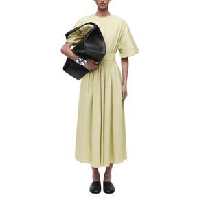 COS Gathered Open-Back Midi Dress