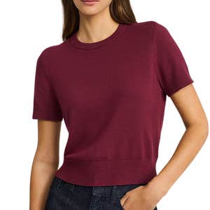 express, Express Skimming Short Sleeve Sweater In Airy Soft