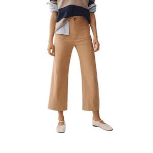 The Colette Cropped Wide-Leg Pants by Maeve