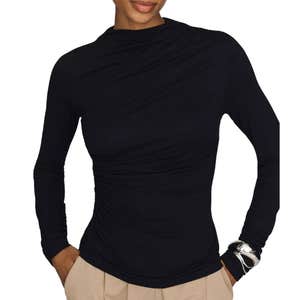 anthropologie, Walter Baker Ruched Long-Sleeve Top
