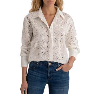 KUT from the Kloth Marissa Eyelet Button-Up