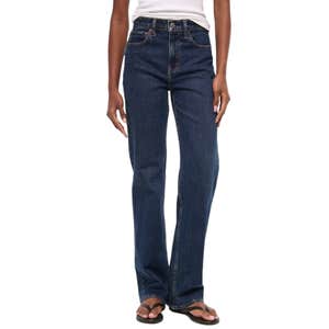 Abercrombie & Fitch; a woman wearing High Rise 90s Relaxed Jean