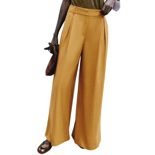 zara, Zara Wide Leg Linen Pants