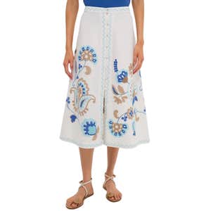 Tuckernuck Folk Flower Embroidered Sadie Skirt