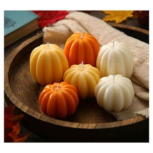 MTLEE Pumpkin Shaped Soy Candles