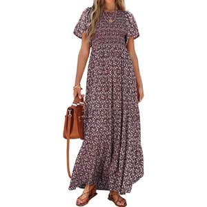 amazon, PRETTYGARDEN Floral Boho Maxi Summer Dress