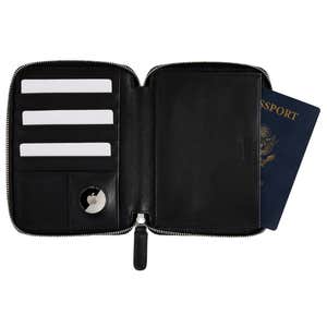 quince, Quince Nappa Leather RFID Zip Travel Wallet
