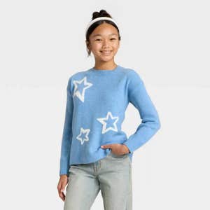 Girls' Graphic Novelty Sweater - art class