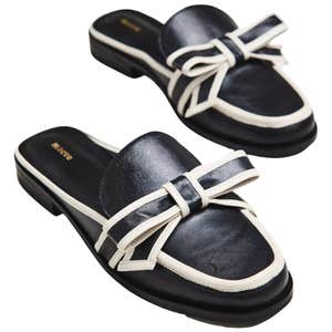 anthropologie, Maeve 3D Bow Loafer Slides