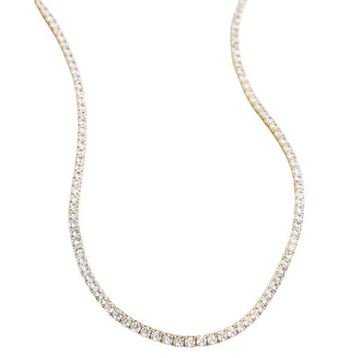 baublebar, BaubleBar Bennett 18K Gold Adjustable Tennis Necklace