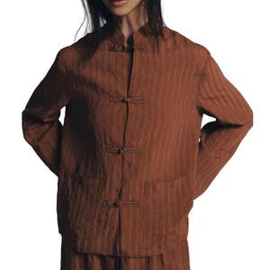 zara, Zara ZW Collection Striped Frog Fastening Shirt