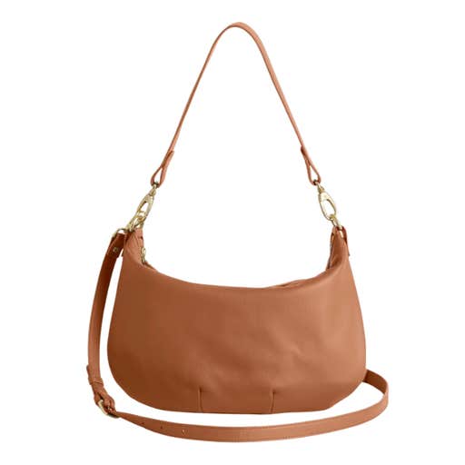 quince, Quince Italian Leather Convertible Crescent Shoulder Bag