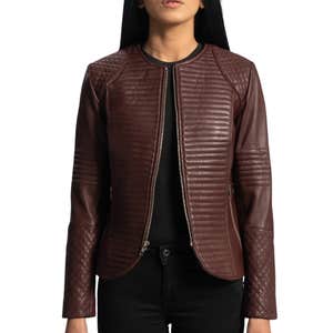 The Jacket Maker Nexi Quilted Leather Jacket