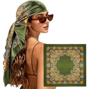 amazon, Vylxuxa Large Square Head Scarf Bandana