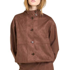 nordstrom, WAYF Parker Faux Suede Bomber Jacket