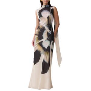meshki, Meshki Dakota Chiffon Maxi Dress With Scarf