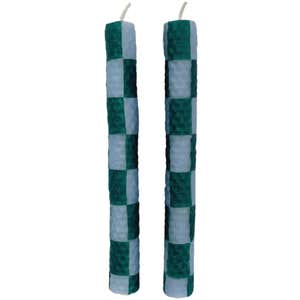 Annie Shapiro Checkered Taper Candles