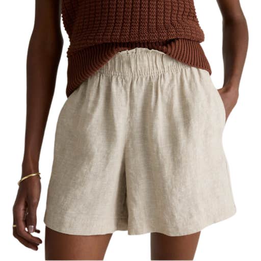 quince, Quince 100% European Linen High Waisted Shorts
