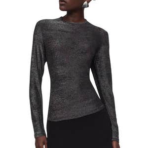 anthropologie, By Anthropologie Lurex Long Sleeve Tee