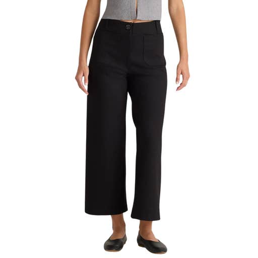 quince, Quince Ultra-Stretch Ponte Cropped Wide Leg Pants