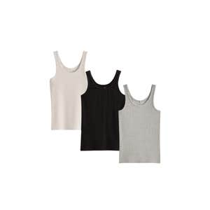 Organic Cotton Micro-Rib Scoop Neck Tank 3 Pack Bundle