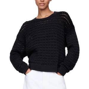 Gap 100% Cotton Crochet Crewneck Sweater