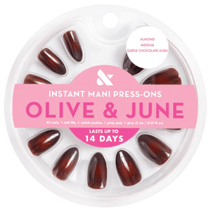 Olive and June Subtle Chocolate Aura Glue Press-Ons