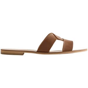 Quince Italian Leather Cutout Slide Sandal