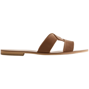 Quince Italian Leather Cutout Slide Sandal