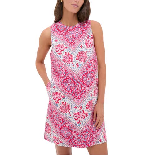 tuckernuck cerise chevron cotton marlowe dress