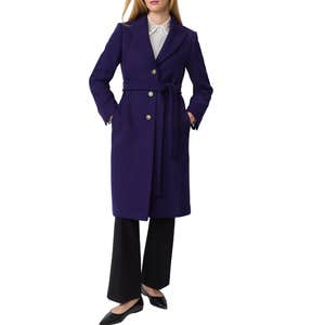 Ann Taylor Belted Notch Collar Coat