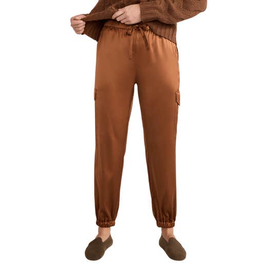 haven well within, Haven Well Within Washable Silk Cargo Joggers