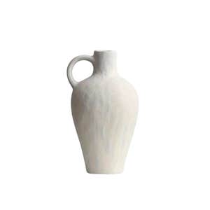 Ceramic White Vase with Handle