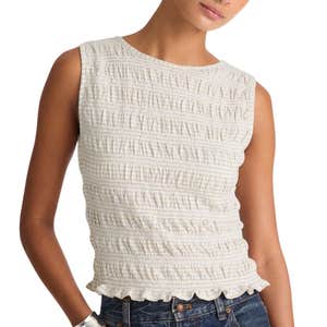 madewell, Madewell Smocked Boatneck Tank
