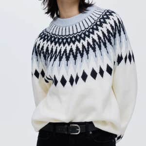 Jacquard-Knit Sweater