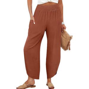 amazon, ANRABESS Wide Leg Palazzo Capri Pant