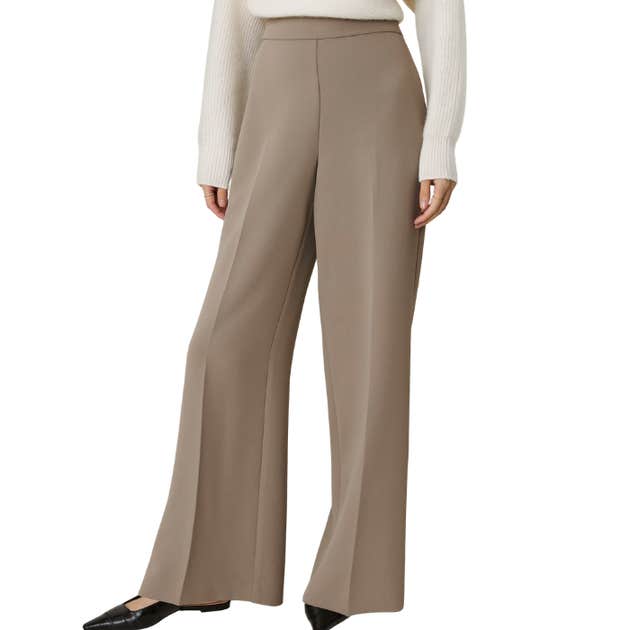 ann taylor, Ann Taylor The Side Zip Wide-Leg Pant in Textured Crepe