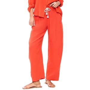 Old Navy High-Waisted Crinkle Gauze Barrel Ankle Pants