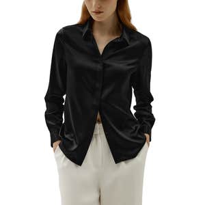 LilySilk Basic Concealed Placket Silk Shirt
