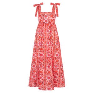Pink City Prints Sunset Border Mykonos Dress