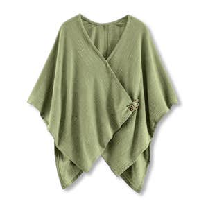 Soft Surroundings Desert Breeze Topper in Sage