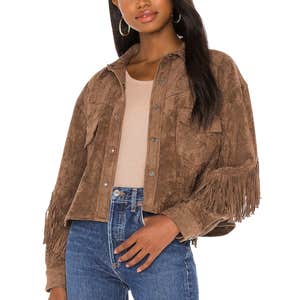 BLANKNYC Fringe Shacket