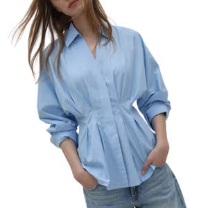 Stradivarius Poplin Shirt with Pleats